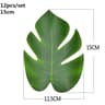 Artificial Monstera  Palm Leaves Set  Gold  Green Silk Tropical Foliage 6