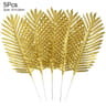 Artificial Monstera  Palm Leaves Set  Gold  Green Silk Tropical Foliage 20