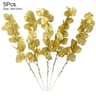 Artificial Monstera  Palm Leaves Set  Gold  Green Silk Tropical Foliage 23