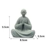 White Wishing Monk Statue  Zen Oriental Buddhist Micro Landscape Ornament 7