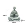 White Wishing Monk Statue  Zen Oriental Buddhist Micro Landscape Ornament 8