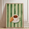Retro Coffee Stripes Canvas Print  Minimalist Kitchen  Restaurant Wall Art 6