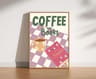 Retro Coffee Stripes Canvas Print  Minimalist Kitchen  Restaurant Wall Art 13