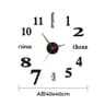 Large 3D DIY Silent Wall Clock  Modern PunchFree Wall Sticker Clock 12