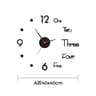 Large 3D DIY Silent Wall Clock  Modern PunchFree Wall Sticker Clock 14