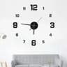 Large 3D DIY Silent Wall Clock  Modern PunchFree Wall Sticker Clock 6