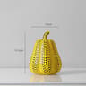 Modern Yellow Wave Point Art Statues  Whimsical Animal  Pumpkin Desktop Sculptures 6