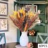 40pcs Preserved Orange Eucalyptus  Pampas Bouquet  Tropical Boho Fall Wedding Arrangement  Modern H 8
