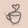 Metal Coffee Cup Wall Art  Black Minimalist Decor For Kitchen Cafe  Coffee Bar  Modern Studio Sign 7