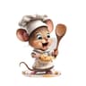 Cute Chef Mouse Wall Sticker  Creative Cartoon Corner Decal  SelfAdhesive Staircase  Room Decor 8