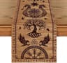 Viking Raven  Helmet Of Awe Table Runner  Nordic Mythology Linen Decor  Reusable Medieval Kitchen R 7