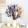 70Stem Blue Rabbit Tail Pampas Grass  Dried Flower Bouquet With Gypsophila  Natural Interior Living 7