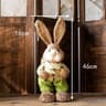 46cm HandWoven Straw Bunny Sculpture  Rustic Easter Rabbit Ornament  Artisan Holiday Statuette For  15