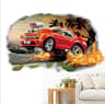 3D Cartoon Cars Breakthrough Wall Decal  Lightning McQueen Racing Mural  HighFidelity Kids Room  Pl 22