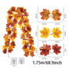 Artificial Fall Maple Leaf Garland  2M Autumn Foliage Vine  Thanksgiving  Halloween Festival Decor 6
