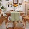 Sage Green Boho Table Runner  Rustic Tassels  Braided Linen  Professional Farmhouse Dining  Wedding 8