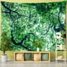 Towering Canopy Mural  Ancient Forest Scenery Tapestry  Executive Studio  Bohemian Sanctuary Decor 12