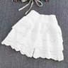 Boho Holiday Crochet Gallery  HighFidelity HollowOut LaceUp Shorts  Professional Summer Style 6