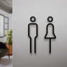 Architectural Brass Toilet Signage  HighFidelity Male  Female Door Labels With Professional Gold Fi 7