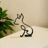 Abstract Dog Art Figurine  Wrought Iron Minimalist Sculpture Logic 7