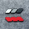 Tricolor Grille Badge Emblem  Technical Automotive Identity Logic 6