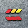 Tricolor Grille Badge Emblem  Technical Automotive Identity Logic 7