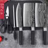 Damascus Pattern Stainless Steel Kitchen Knife And Professional Sharpening Set 9