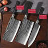 Damascus Pattern Stainless Steel Kitchen Knife And Professional Sharpening Set 11