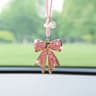 DiamondEncrusted Bowknot Luxury Car Mirror Pendant 8