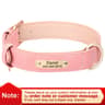 Custom Personalized Engraved PU Leather Dog Collar 12