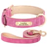 Custom Personalized Engraved PU Leather Dog Collar 15