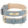 Custom Personalized Engraved PU Leather Dog Collar 27