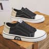 Men Casual Canvas Tooling Walking Sneakers Plus Size White 5