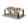 Ergonomic Bamboo Elevated Feeder With Spill Mat 8