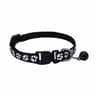 Adjustable Cartoon Paw Print Pet Collar With Safety Bell 12