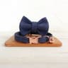 Customized Velvet Pet ID Collar With Bowknot  Bell 16