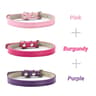 3Piece Soft PU Leather Cat Collar Set 8
