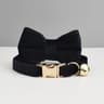 Stylish Adjustable Velvet Cat Collar With Bowknot And Free Personalization 18