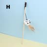 Premium Wooden Teasing Cat Rod With Plush Mouse Feather And Acoustic Bell Accents 12