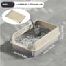 KEMORELA Extra Large Enclosed Stainless Steel Cat Litter Box With Lid And LeakProof Mat 12