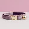 Premium Velvet Personalized Cat Collar With Custom Engraved Nameplate Bowtie And Bell 12