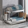 Stainless Steel OverSink Dish Drying Rack  Kitchen Storage Organizer 7
