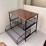 MultiLayer Countertop Storage Rack  HeavyDuty Metal Kitchen Organizer With Sliding Drawers  Baskets 6