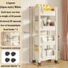 Multifunctional Rolling Storage Cart  Slim Mobile Utility Snack Rack  Organizer Tower 13