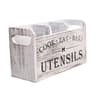 Premium 3Compartment Wooden Kitchen Utensil Holder  Tableware Caddy 7