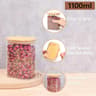 Premium Rectangular Clear Glass Storage Jars With Airtight EcoFriendly Bamboo Lids 9