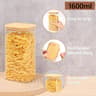 Premium Rectangular Clear Glass Storage Jars With Airtight EcoFriendly Bamboo Lids 10