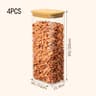 Premium Rectangular Clear Glass Storage Jars With Airtight EcoFriendly Bamboo Lids 13