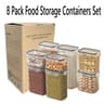 Premium Rectangular Clear Glass Storage Jars With Airtight EcoFriendly Bamboo Lids 16