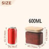 Premium Rectangular Clear Glass Storage Jars With Airtight EcoFriendly Bamboo Lids 7